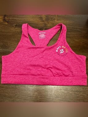 Peloton Pink Make Waves Sports Bra Small